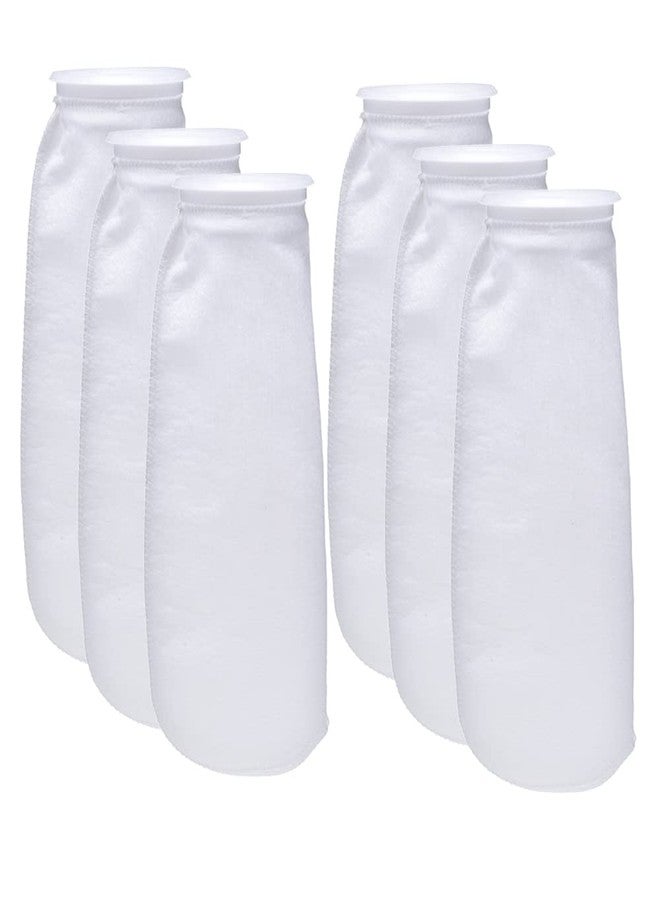 ALEGI Aquarium Filter Socks 4 inch by 14 Inch Long, 200 Micron - 4 Inch Ring Aquarium Felt Filter Bags 6Pack - Image 1